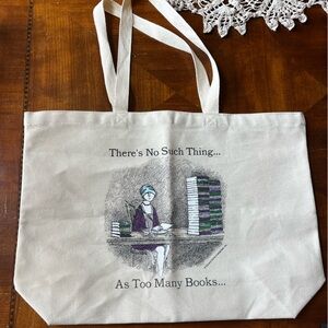 There’s no such thing as too many books…Canvas Book Tote Bag